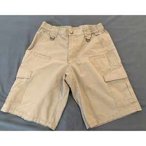 CQR Tactical Cargo Shorts Men's 30" fit Elastic Waist Ripstop Stretch Beige FLAW